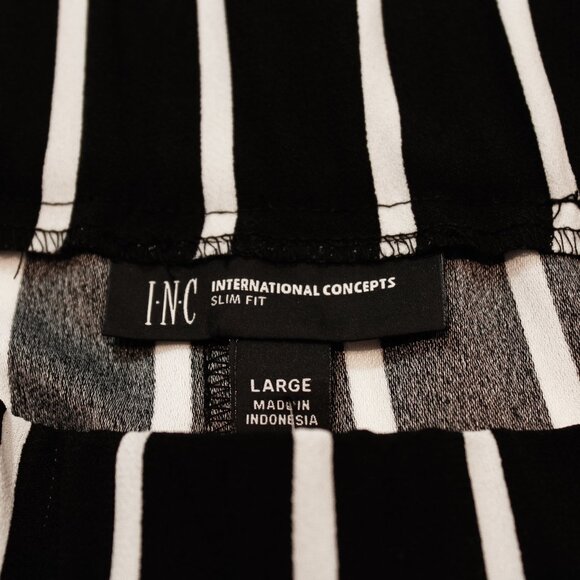 Coastal | I.N.C. Navy Striped Palazzo Pants | Cottagecore Nautical Heritage - Picture 8 of 10